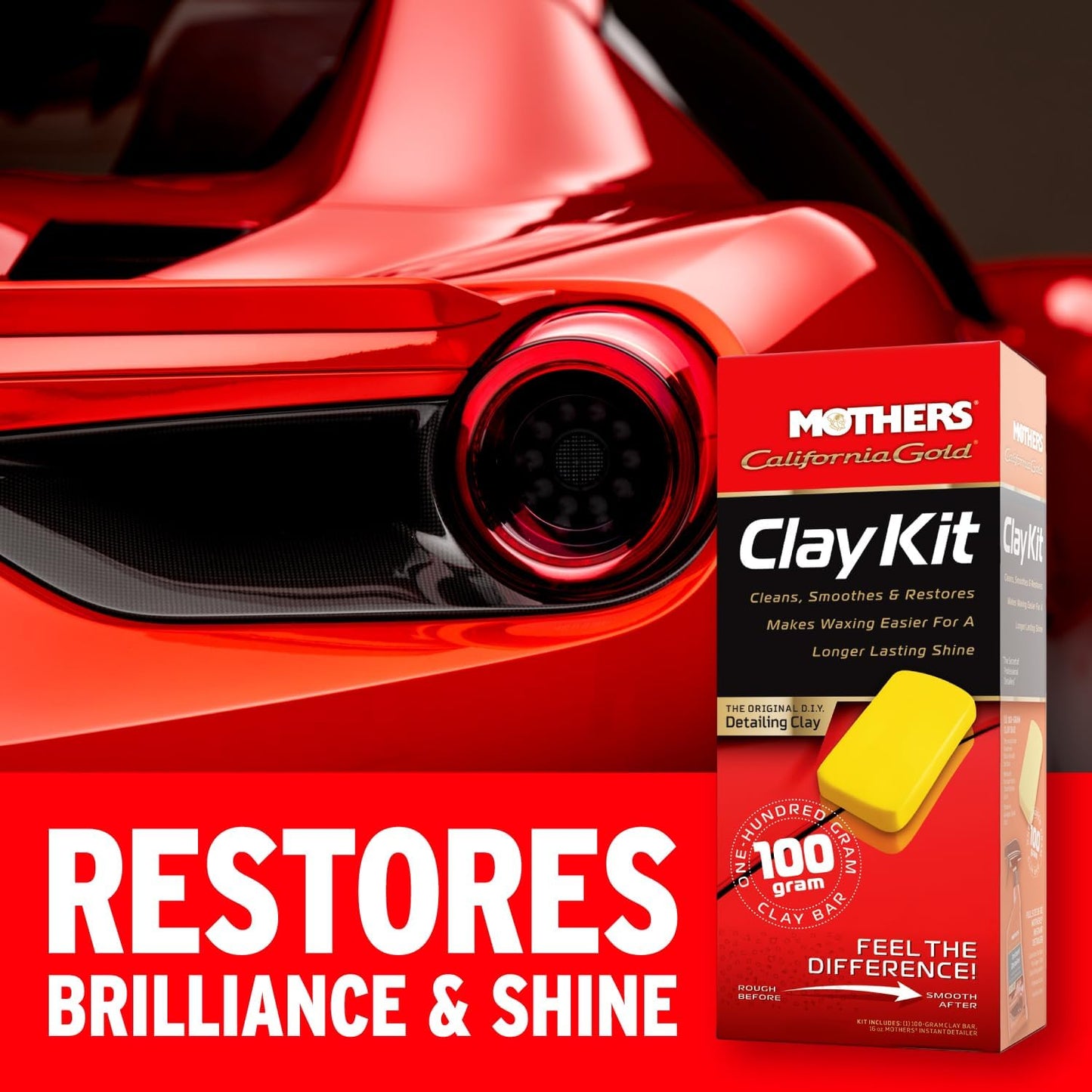 Mothers 07243 California Gold Deluxe Clay Bar Kit