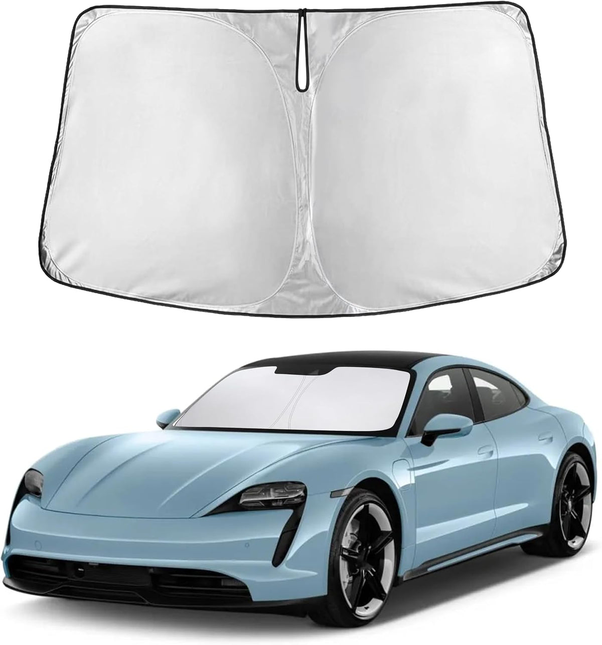EcoNour Car Windshield Sun Shade | 2025 Upgraded Innovative No-Light-Pass Technology for Maximum Coverage | Foldable Sun Shade Keeps Your Vehicle Cool | Must-Have Car Accessories | Small (59" x 29") - Colors J