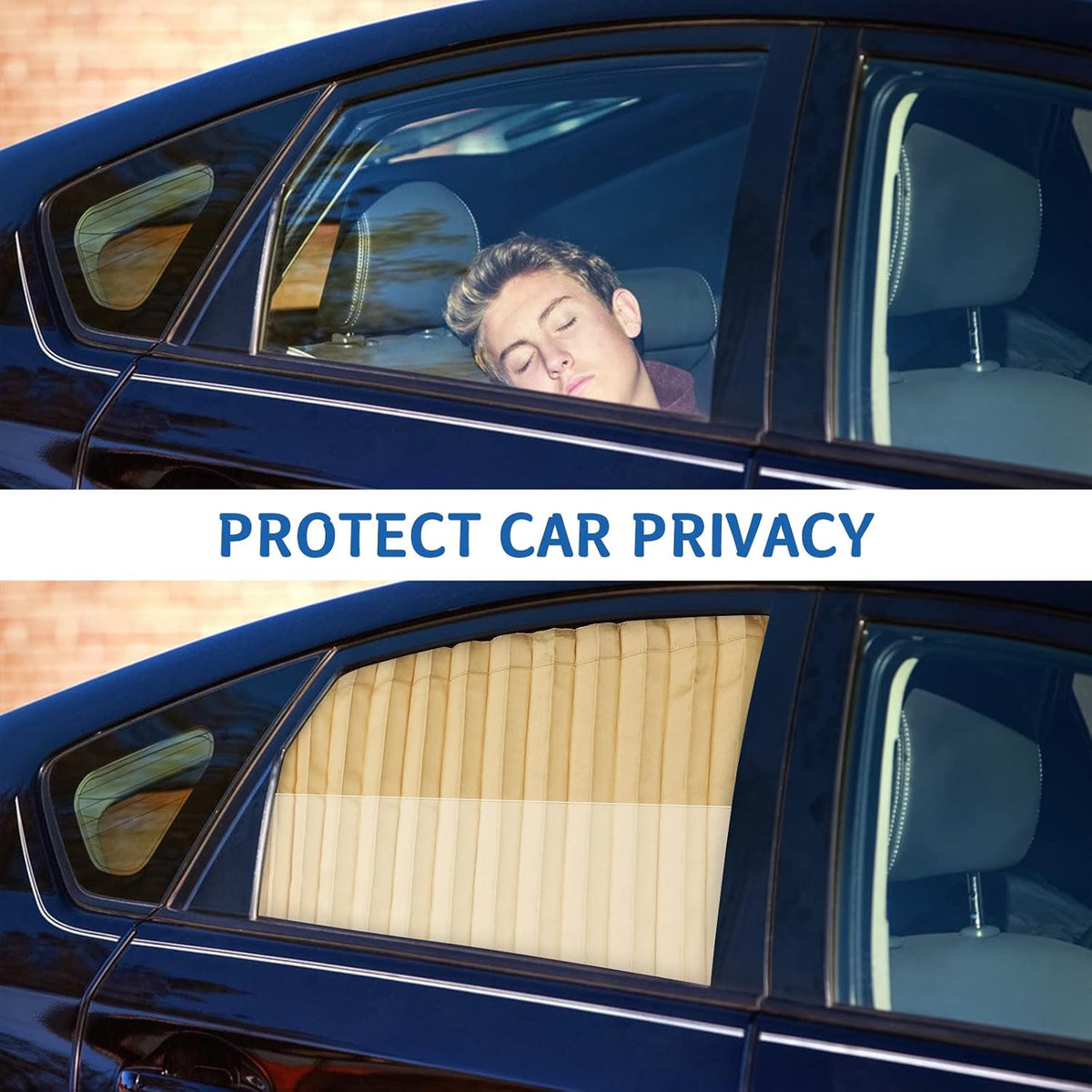 ZATOOTO Suede Car Window Shades 4PCS - Car Window Covers for Ultimate Privacy, UV Protection, and Heat Insulation, Side Window Sun Shade Perfect for Camping, Travel, Baby Safety, and Daily Use