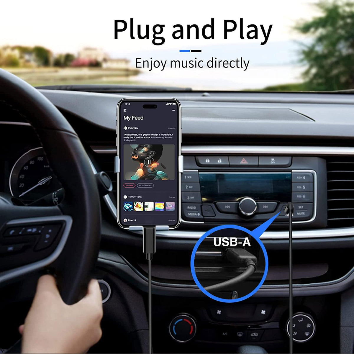 Car Carplay Cable for iPhone 17/16/15, USB A to USB C Cable Compatible for iPhone 17/16,17Air, 17/16/15 Pro Max,17E/16E/Plus, iPad 10th/11 Gen,iPad Pro 12.9,Air 5th/4th Charger Cord,Car Charging Cable