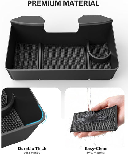 Center Console Hanging Organizer Box with Compartments Compatible with 2019-2026 Chevy Silverado/GMC Sierra 1500, 2020-2026 Silverado/Sierra 2500HD 3500HD Accessories (Split-Bench Folding Seat Only)