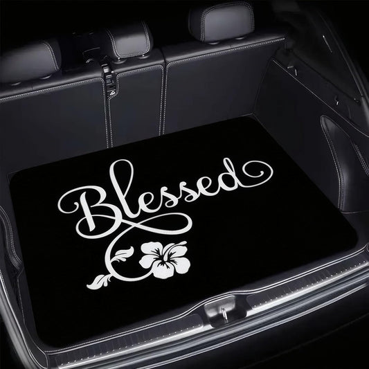 Universal Car Trunk Mat 29" x 39", Multicolor Floral All Weather Trunk Protection Cargo Liner, Durable Cargo Mat Rear Trunk Liner, Stylish Vehicle Interior Accessories Suitable for Most Car Models - Colors A