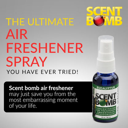 Scent Bomb Air Freshener Spray, Long-Lasting Odor Eliminator - Effective Deodorizer for Home & Car, Fresh Room Spray for Kitchen, Bathroom & Smell Neutralizer - 1 oz Pack of 4, Black Cherry Scent