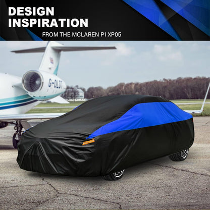 GUNHYI Car Cover for Automobiles All Weather Waterproof, Universal Fit Sedan Chevrolet Corvette, Ford Fusion, Kia Stinger, Nissan Maxima, Buick Regal, Subaru Legacy, Honda Accord etc.