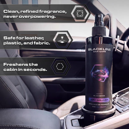 Blackline Car Care - Ocean Breeze Car Air Freshener Spray, Premium Odor Eliminator for Cars, Trucks, RVs, SUV, or Home Use - 8 fl OZ - Air Freshener - Ocean Breeze Spray