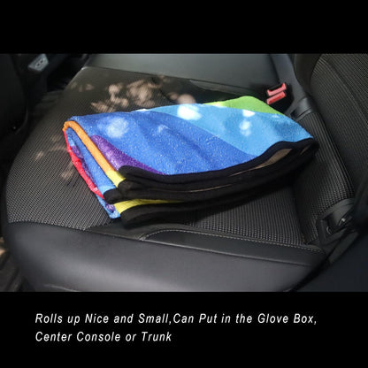 Car Seat Cover Protector Front Seats,for Gym Workout,Running,Swimming,Beach and Hiking,Waterproof Sweat Towel Bucket Seat Covers for Cars SUV Trucks (Black, 1Pcs)