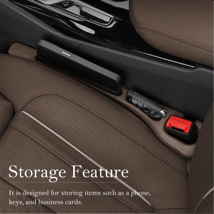 Car Seat Gap Filler 2-Pack, Universal Car Seat Gap Filler Organizer, Seat Gap Plug – Fills Gap Between Seat & Console, Drop-Proof Guard for Phones, Keys & Cards, Fits Cars, SUVs, Trucks, Black