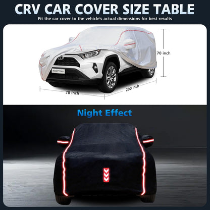 Car Cover for Sedan, Waterproof All Weather Heavy Duty, 360° Underbody Wrap Windproof Design, Quick Install Outdoor Vehicle Cover, Fits 186-193 in