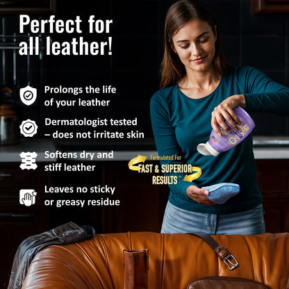 Leather CPR Cleaner and Conditioner 18oz. Bring Leather Back To Life on Furniture, Car Seats, Handbags, Jackets, Boots, Saddles, Purses & Shoes. Restores Shine, Softness & Color to Real Leather