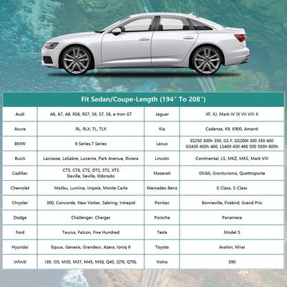 GUNHYI Car Cover for Automobiles All Weather Waterproof, Universal Fit Sedan Chevrolet Corvette, Ford Fusion, Kia Stinger, Nissan Maxima, Buick Regal, Subaru Legacy, Honda Accord etc.