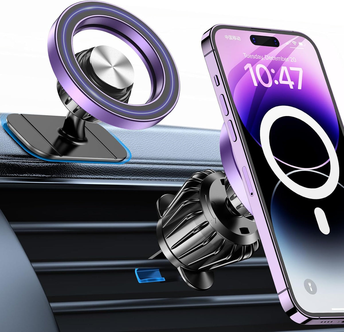 Kaistyle for Magsafe Car Mount【Strong Magnets】Magnetic Phone Holder for Car Phone Holder Mount Dash Mounted Holders Phone Holders for Your Car Accessories for Women Men for iPhone 17 Pro Max 16 15 14