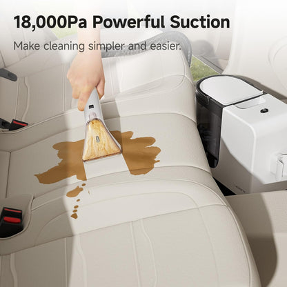 Uwant Portable Carpet Cleaner with Steam& Hot Water 18Kpa Upholstery Cleaner Machine for Pets with Cleaning Tools& Solution Carpet Steam Cleaner for set of 1 Cars,Couch,Furniture