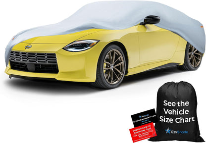 EzyShade 10-Layer Car Cover Waterproof All Weather - See Vehicle Size-Chart - Car Covers for Automobiles & Car Snow Cover - Full Exterior Covers - Winter Rain Sun SUV Sedan. Size A4 (See SizeChart)