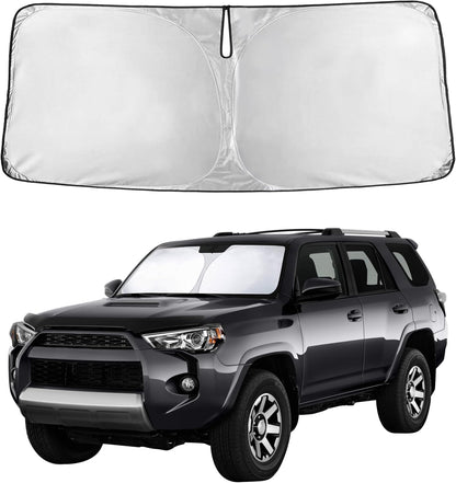 EcoNour Car Windshield Sun Shade | 2025 Upgraded Innovative No-Light-Pass Technology for Maximum Coverage | Foldable Sun Shade Keeps Your Vehicle Cool | Must-Have Car Accessories | Small (59" x 29") - Colors I