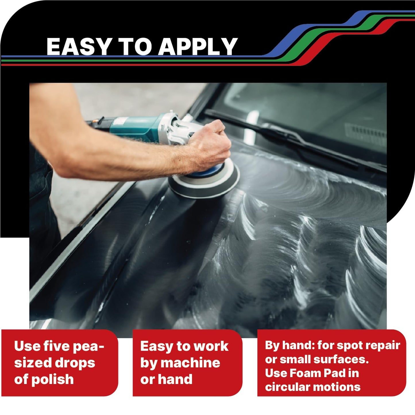 LAUCO Paint Correction Compounds Step 1, 2, 3, Swirl Remover 8oz Kits, with a Towel, Silicone-Free, Clear Coat Safe Scratch Remover, Swirl Correction & High Gloss Finishing