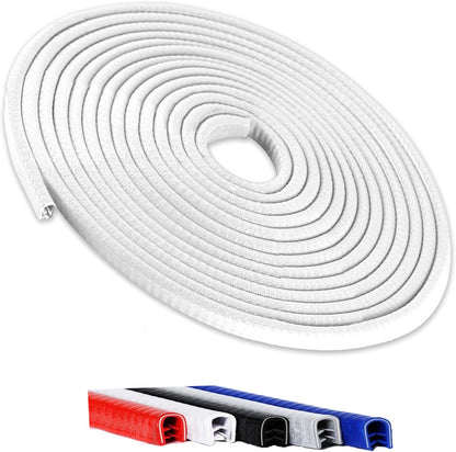 Winfort 33FT(10M) Universal Car Door Edge Protector Guards, No-Glue Required Rubber Seal U Shape Automotive Door Entry Guard, Suitable for Most Cars, SUVs and Trucks (Red)