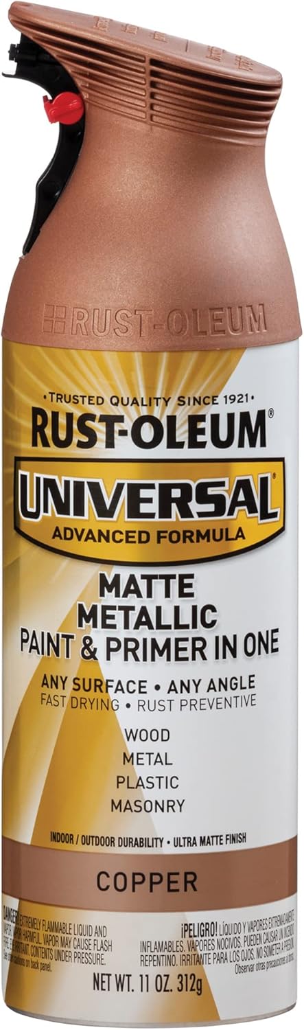 Rust-Oleum 302151 Universal All Surface Clear Topcoat Spray, 11 oz, Dead Flat Clear - Colors A