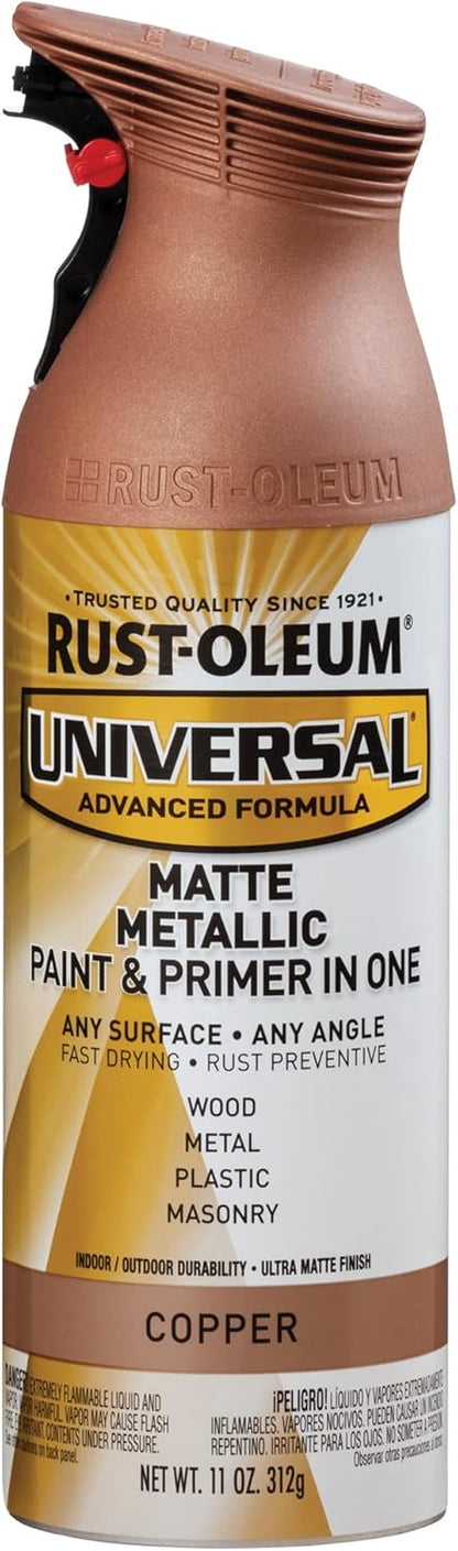 Rust-Oleum 302151 Universal All Surface Clear Topcoat Spray, 11 oz, Dead Flat Clear - Colors A