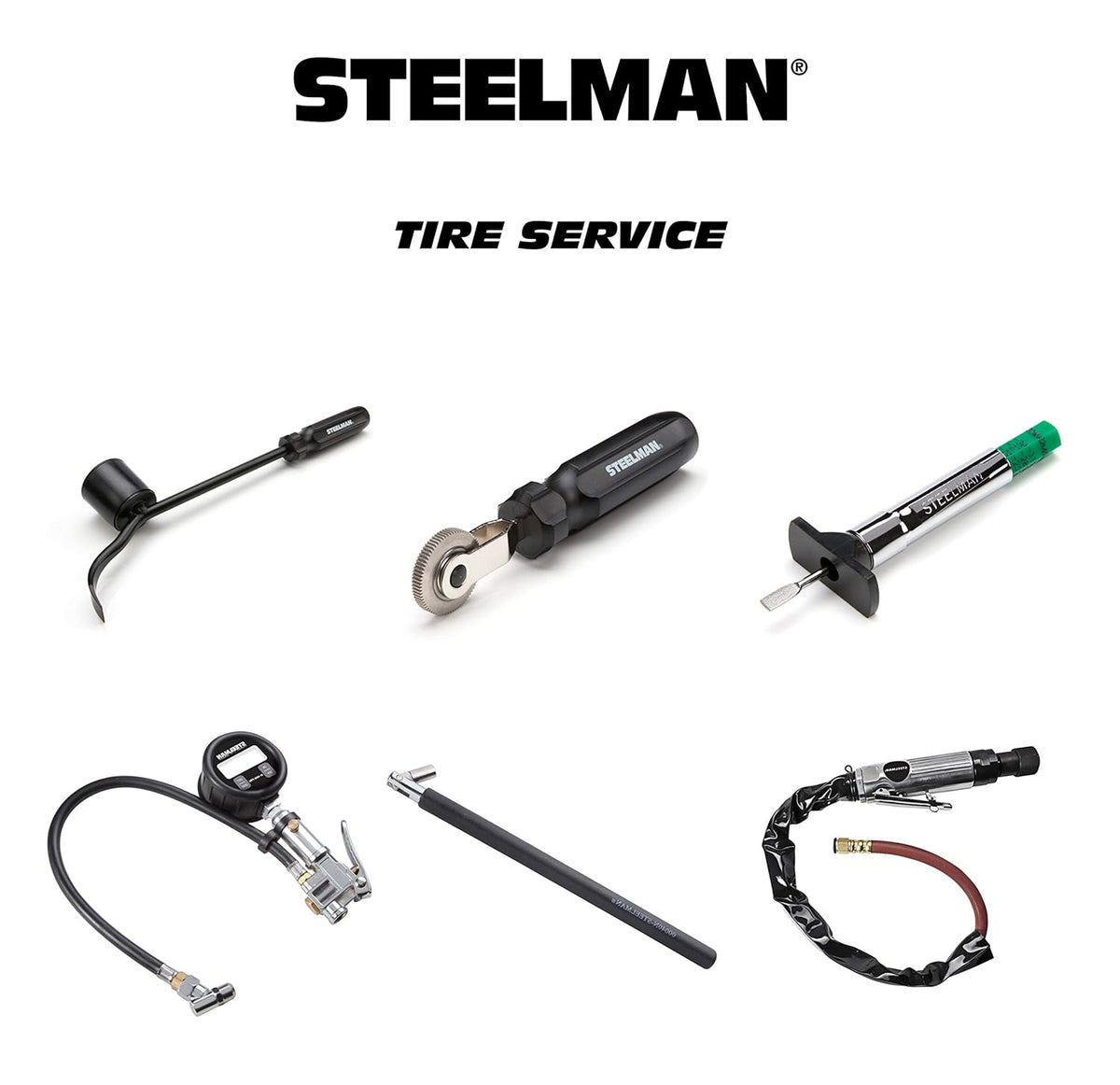 Steelman Color Coded Tread Depth Gauge, Quickly Identifies Amount of Tread on Tires, Reads in MM and 32nds