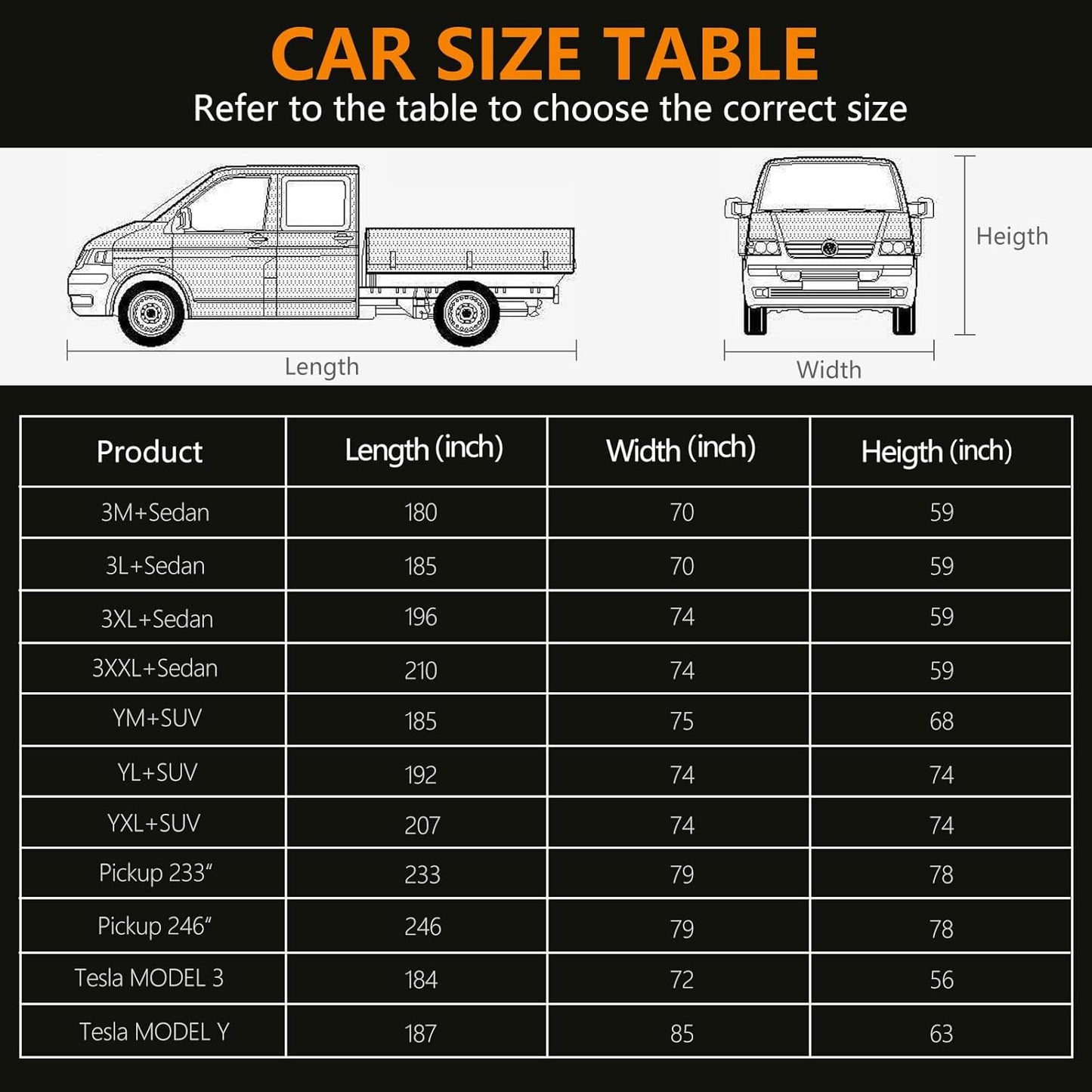 Car Cover Waterproof All Weather,6 Layers Car Covers for Automobiles, Full Exterior Cover with Zipper, Outdoor Car Cover Sun UV Rain Snow Wind Protection, Fit for 185"(185*70*59 inch)Sedan