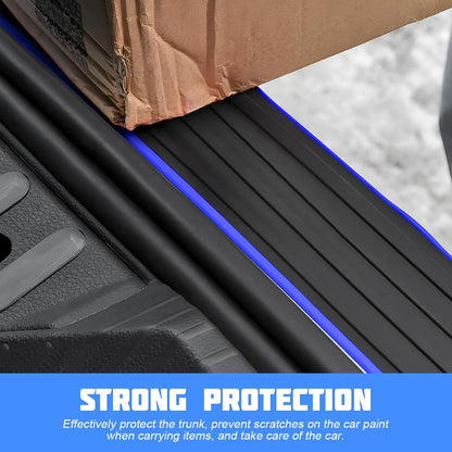 Car Rear Bumper Protector Guard, Anti-Scratch Abrasion Rubber Trunk Door Entry Sill Guard, Non-Slip Vehicle Trim Cover Protection Strip, Car Accessories for Most Cars and SUV (Black/Red/35.4" x2.7)