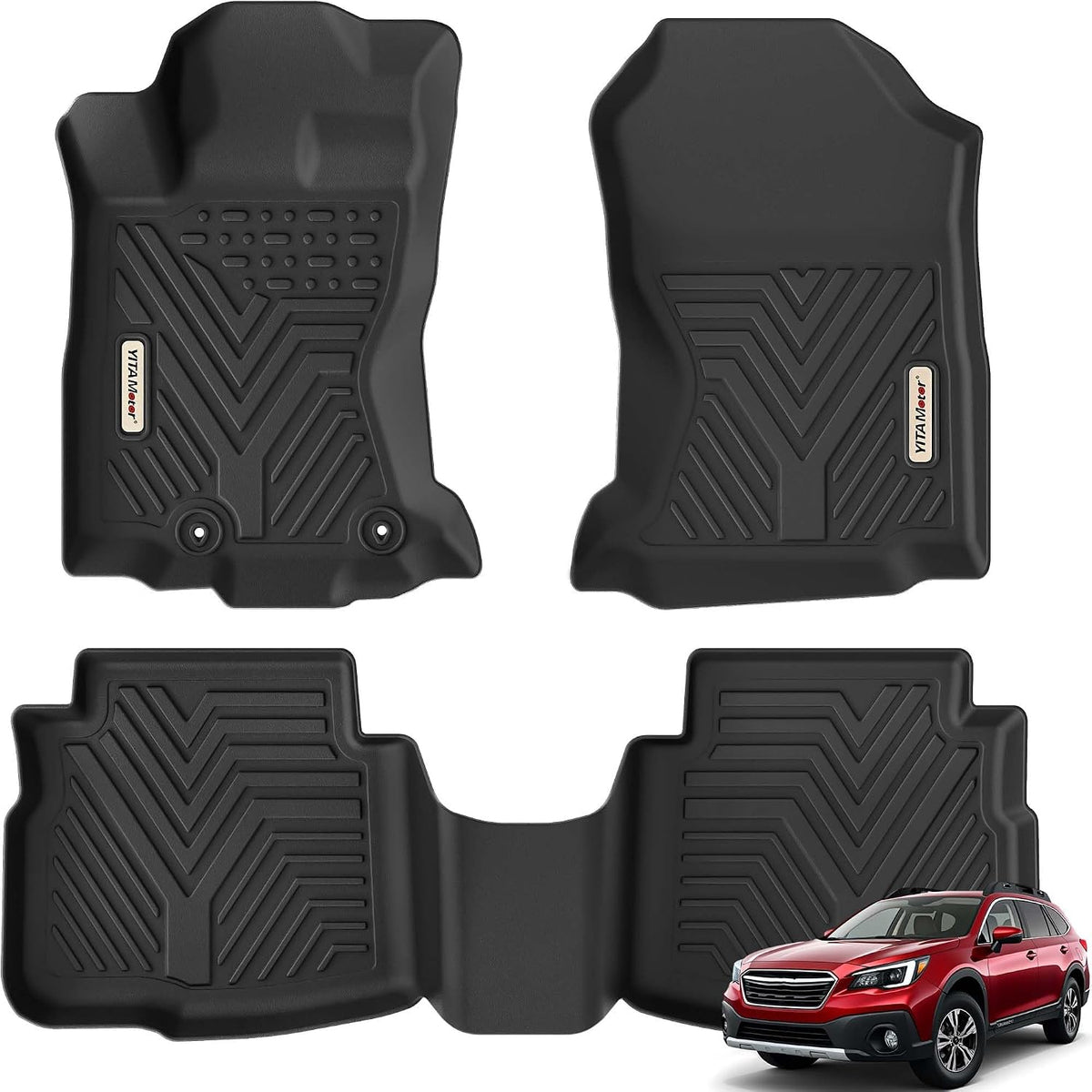 YITAMOTOR Floor Mats & Cargo Mat Fits for Subaru Crosstrek & Impreza 2026 2025 2024 (Non Crosstrek Hybrid), All Weather Protection TPE Waterproof Non-Slip Floor Liners 1st & 2nd Row Set Accessories