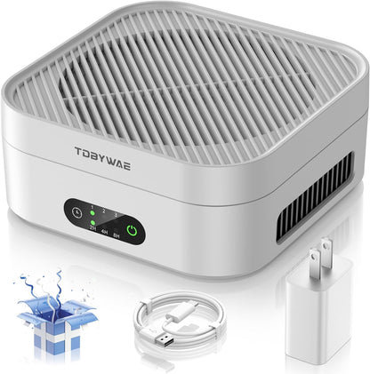 Air Purifiers for Home 600 Sq.Ft, TDBYWAE H13 True HEPA Air Purifier with USB Cable for Pets Dust Dander Pollen Odor Smoke, Small Portable Air Purifier for Bedroom Office Desktop Car RV
