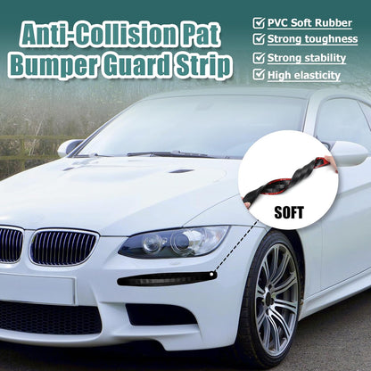 BokWin 4-Packs Black Anti-Collision Patch Bumper Guard Strip Anti-Scratch Bumper Protector Trim Universal for Cars SUV Pickup Truck