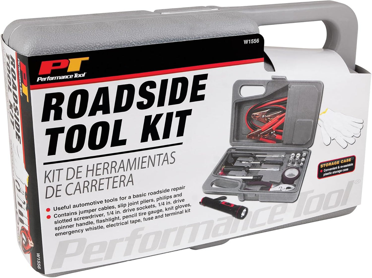 Performance Tool W1555 Deluxe Roadside Emergency Assistance Kit With Jumper Cables