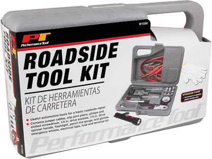 Performance Tool W1555 Deluxe Roadside Emergency Assistance Kit With Jumper Cables