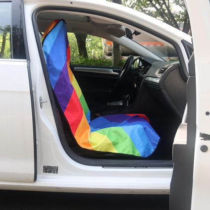 Car Seat Cover Protector Front Seats,for Gym Workout,Running,Swimming,Beach and Hiking,Waterproof Sweat Towel Bucket Seat Covers for Cars SUV Trucks (Black, 1Pcs)