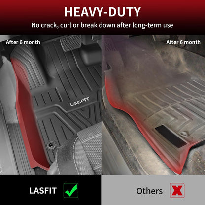 LASFIT Floor Mats for Honda CR-V 2026 2025 2024 2023 (Gasoline & Hybrid & e:FCEV), All Weather TPE Custom Fit Anti-Slip Pet Friendly Car Liners, 1st & 2nd Row Black