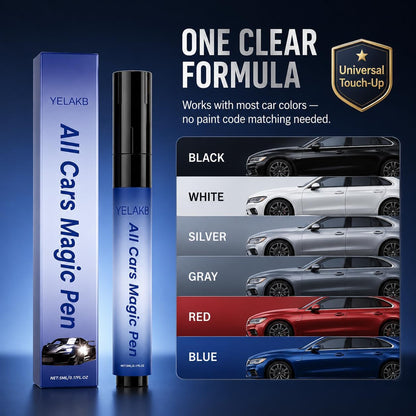 2PCS Magic Car Scratch Removal Pen, Car Scratch Remover Pen, Quick Paint Scratch Repair Pen, Waterproof & Sunproof Touch Up Pen for All Vehicles & Most Colors Clear