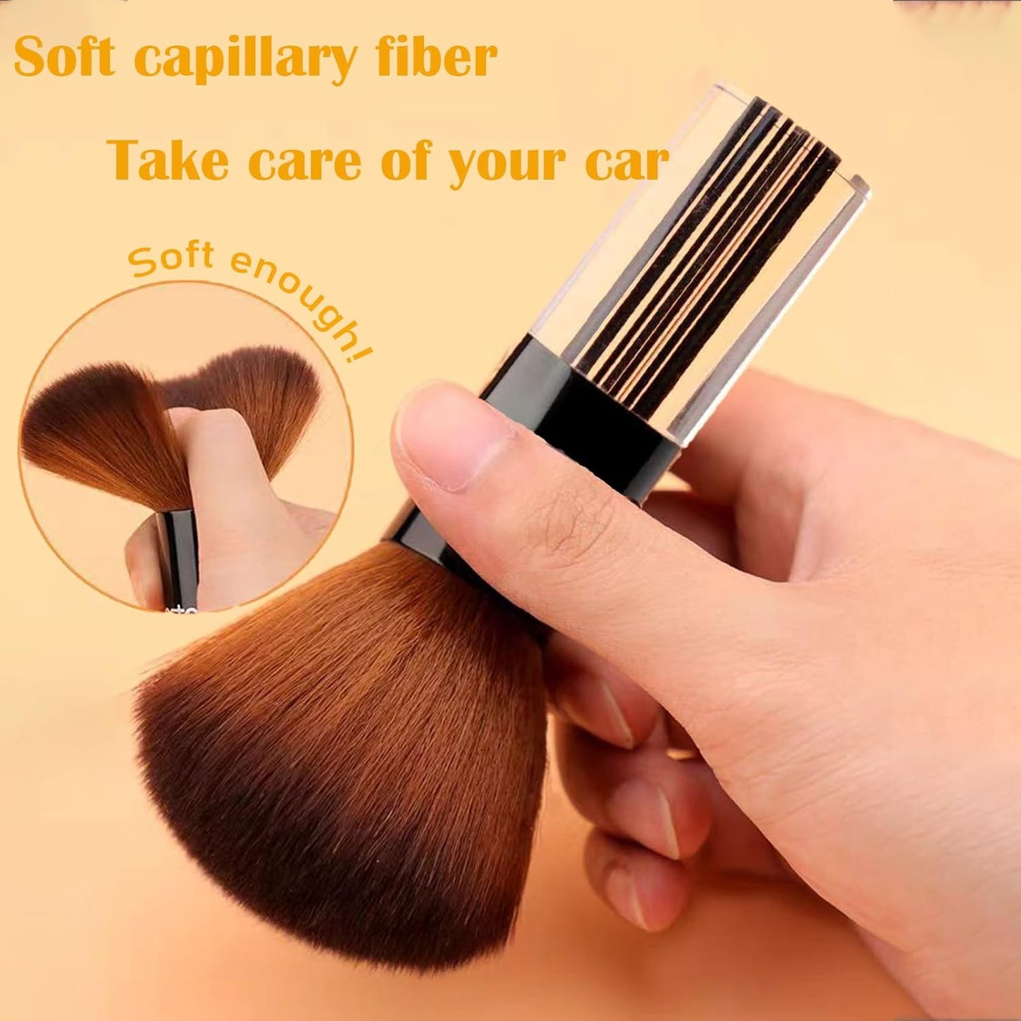 Car Interior Dusting Brush Auto Dust Sweeping Soft Brush Automotive Mini Duster Interior Cleaning Brush for Car Air Vent,Dash,Seat Microfiber Sweep Detailing Brushes Dust Removal Tools 3PCS