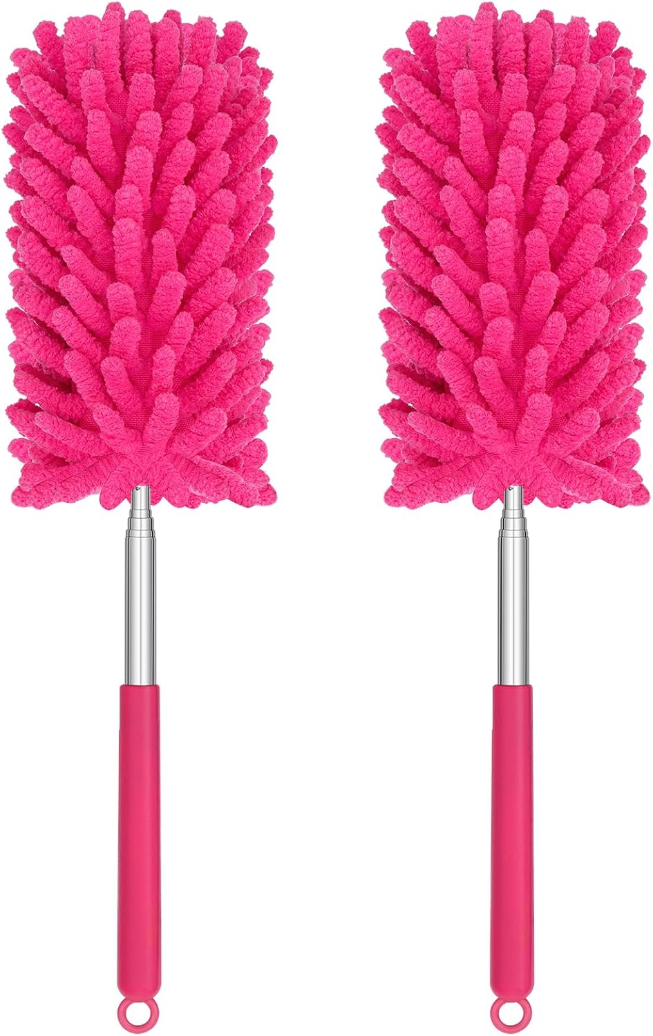Mini Duster for Cleaning, 360° Bendable Hand Dusters with Extension Pole, Washable Small Duster for Car Interior, Office, Furniture