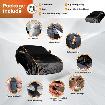 Waterproof Sport Car Cover, Super Lightweight Small Outdoor Car Cover Rain Car Covers for Automobiles All Weather Waterproof Fit Coupe 163" to 178"