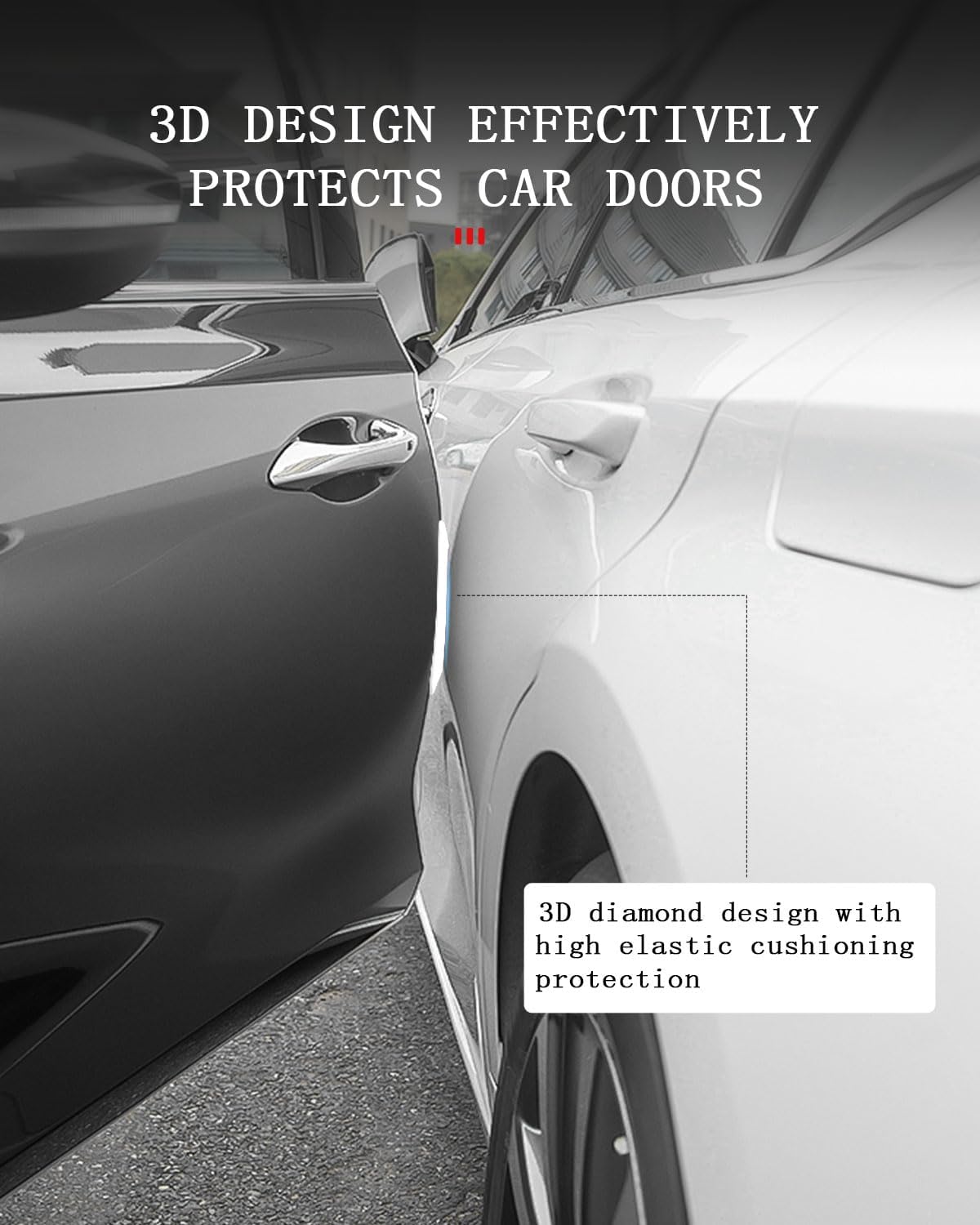 muekzu Silicone Car Door Edge Guard Trim Molding Crash Scratch Protector Scratch Guard for Car,Sedans,Truck,SUV 4PCS (Black)