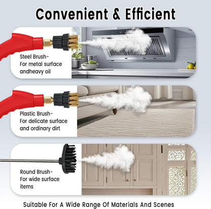 2500W Handheld Steam Cleaner,Portable Car Steamer For Auto Detailing,High-Temperature and Pressure Steam Cleaner For Home, Steam Cleaning Machine for Furniture,Kitchen,Grout,Floor,Tile (Gray)