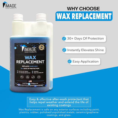 Image Wash Wax Replacement Foamable – Concentrated Spray Wax & Protectant for Cars,Trucks,RVs Boats,Ceramic & Waxed Surfaces. ((128 Fl Oz (Pack of 1)))