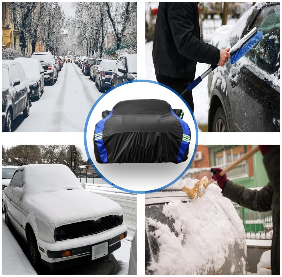 Avecrew Car Cover Waterproof All Weather for Automobiles, Outdoor Heavy Duty Full Exterior Covers for Sedan(194"-208")