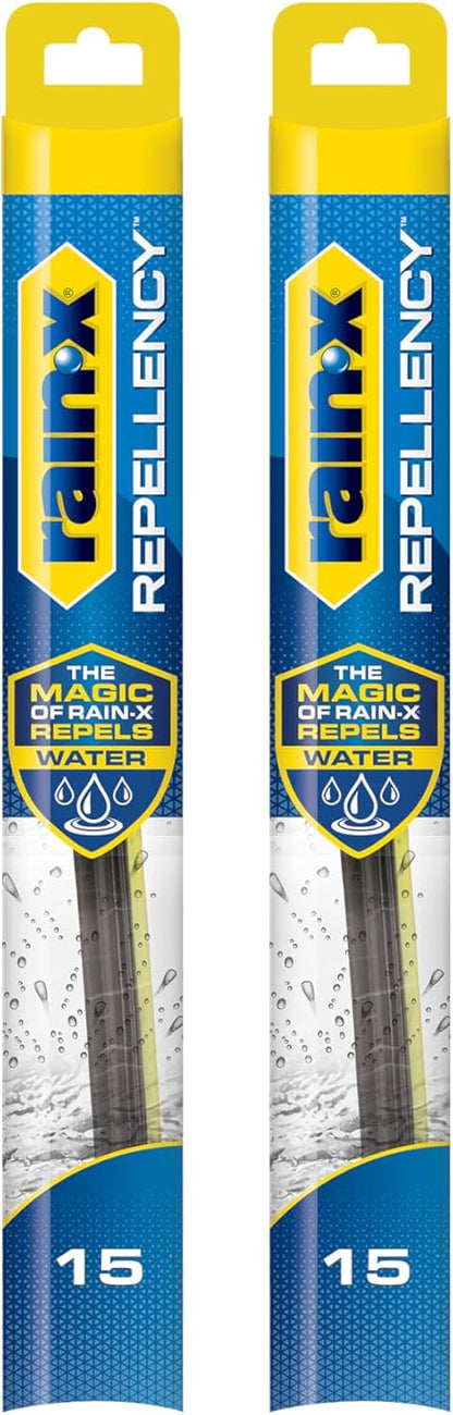 Rain-X 810363 Repellency Water Repellent Wiper Blades, 22" Windshield Wipers (Pack of 2), All Weather Streak-Free for Enhanced Visibility w/Water Repellency Formula [Amazon Exclusive] - Colors B
