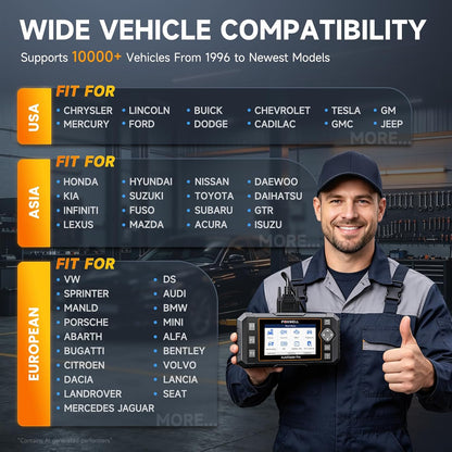 2026 FOXWELL NT624 Elite OBD2 Scanner, All-System 8 Resets Code Reader | Upgraded from NT604/NT614, ABS Bleeding, EPB, Oil, BMS, SAS, Throttle, Injector & DPF Scan Tool for DIY Mechanics
