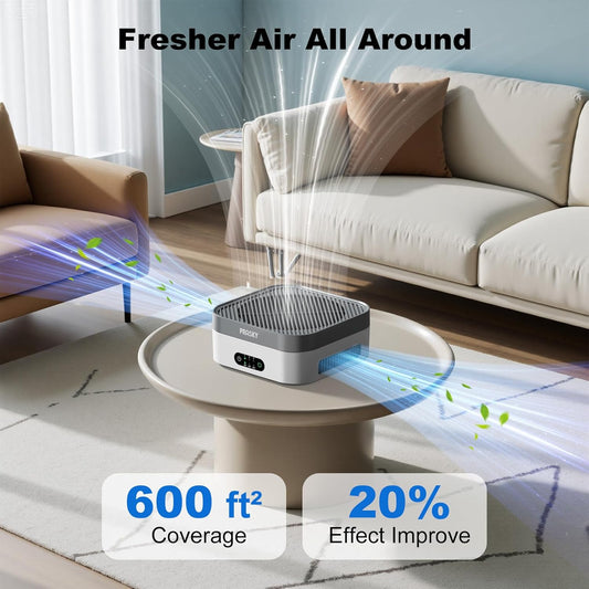Air Purifiers for Home, H13 True HEPA Filter Captures Smoke Odor Pet Dander, Portable Quiet Car Air Purifier for RV/Desk/Bedroom/Office, Covers up to 600 Ft², Timer - 2 Filter