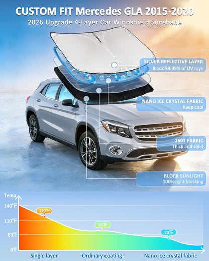 for Toyota Tacoma 2016-2023 2024 2025 2026 Sun Shade Sunshade Windshield Cover - 4 Layers Front Window Shade Custom Fit Tacoma 2Dr 4Dr Pickup Sun Visor 240T Shade Blocks UV Rays Car Accessories - Colors A