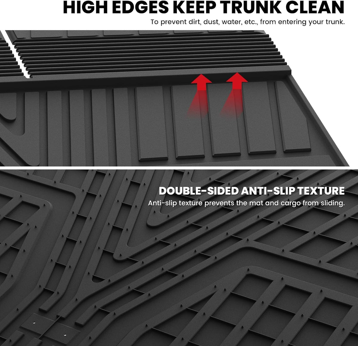 LASFIT Full Set Floor Mats for Honda CR-V 2026 2025 2024 2023 (Gasoline & Hybrid & e:FCEV), All Weather TPE Custom Fit Floor Liners 1st & 2nd Row & Seat Back Mat & Cargo Mat (Upper Position)