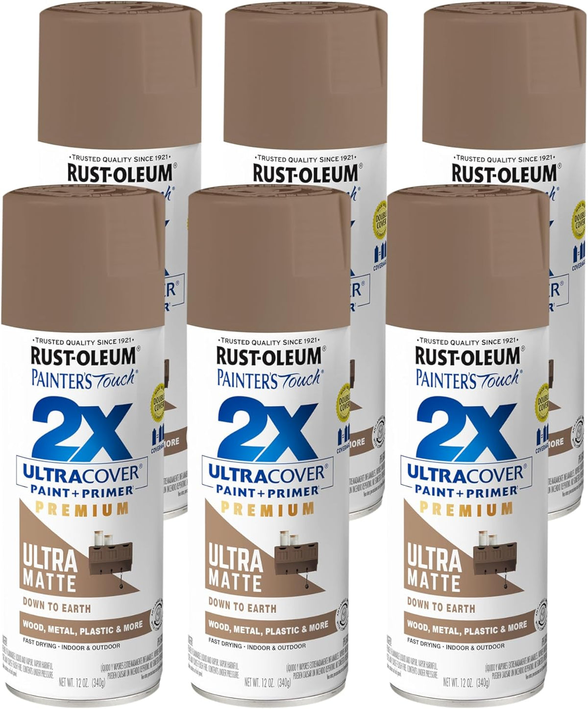 Rust-Oleum 334029 Painter's Touch 2X Ultra Cover Spray Paint, 12 oz, Gloss Clear - Colors E