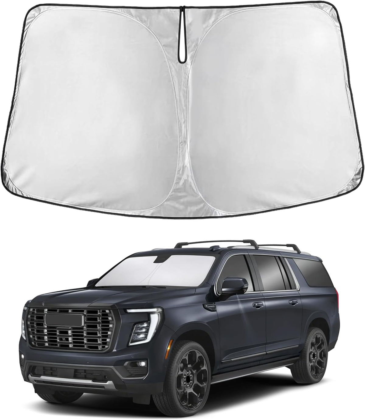 EcoNour Car Windshield Sun Shade | 2025 Upgraded Innovative No-Light-Pass Technology for Maximum Coverage | Foldable Sun Shade Keeps Your Vehicle Cool | Must-Have Car Accessories | Small (59" x 29") - Colors G