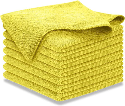 USANOOKS Microfiber Cleaning Cloth Grey - 12 Pcs (12.5"x12.5") - High Performance - 1200 Washes, Ultra Absorbent Microfiber Towel Weave Grime & Liquid for Streak-Free Mirror Shine - Car Washing Cloth