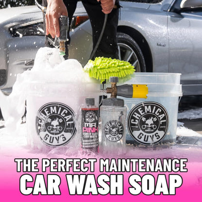 Chemical Guys Mr. Pink Car Wash Soap - 128 oz Super Suds Foaming Car Wash Soap for Cannon, Blaster, or Bucket Washing - pH Balanced, Safe on Wax, Sealant, Ceramic, and Clear Coat Finishes