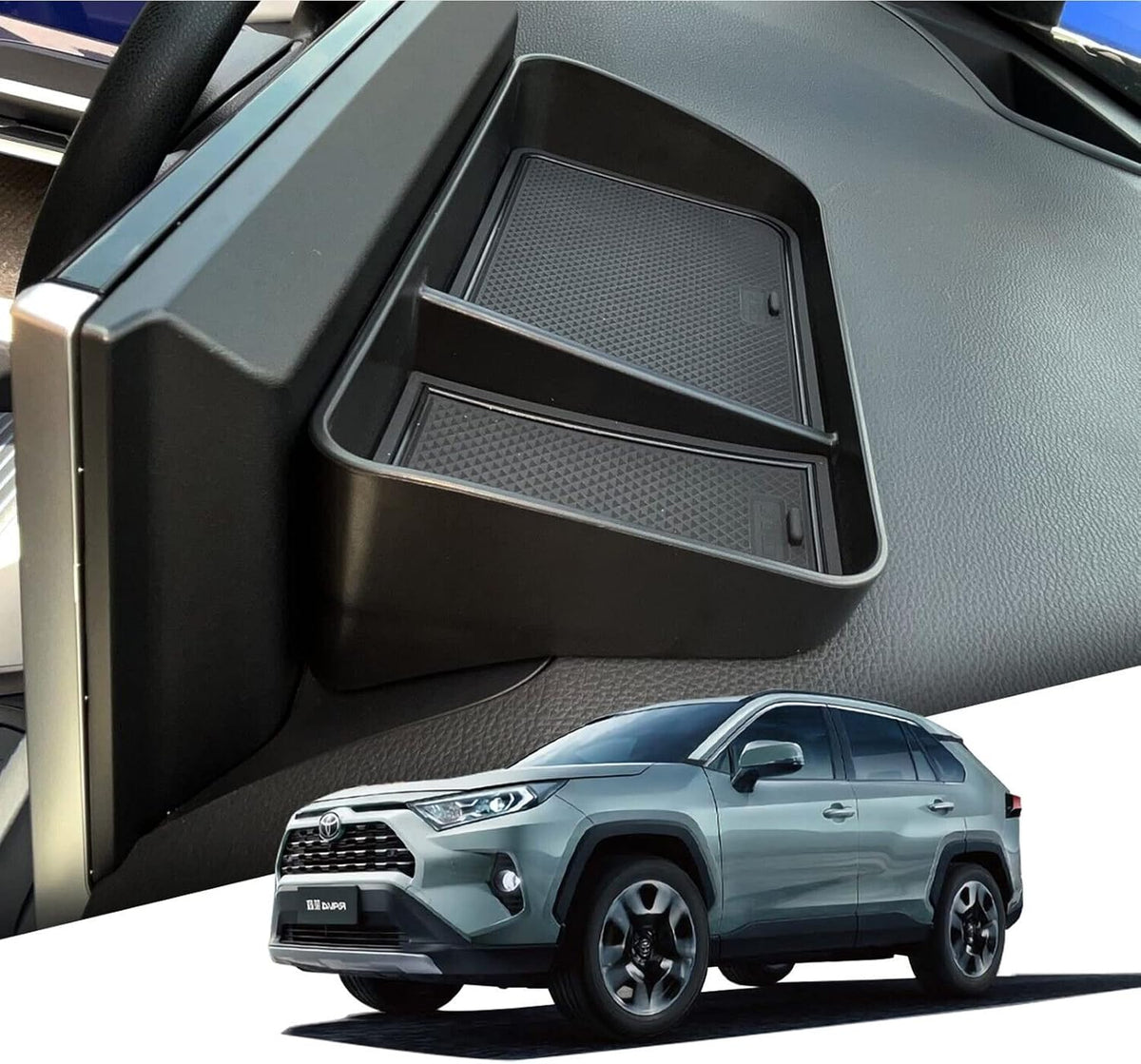 Jaronx Center Console Organizer Compatible with Toyota RAV4 2025 2024 2023 2022 2021 2020 2019, Center Console Glove Box Divider Storage Glove Box Organizer Tray